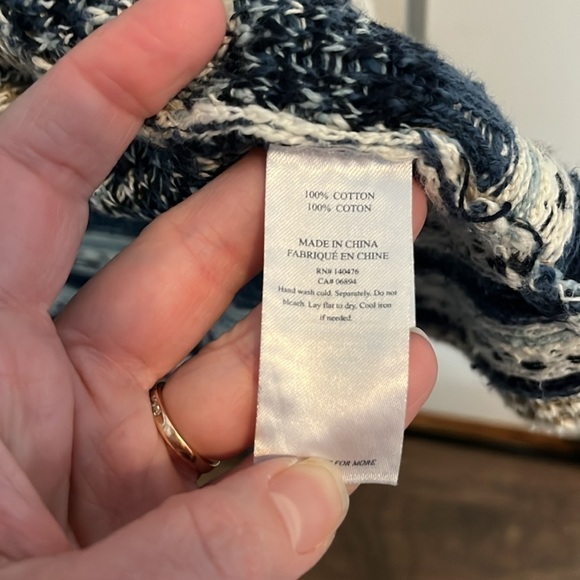 Faherty Southwestern Paloma Cardigan Sweater Duster Ombré Blue - Picture 12 of 15